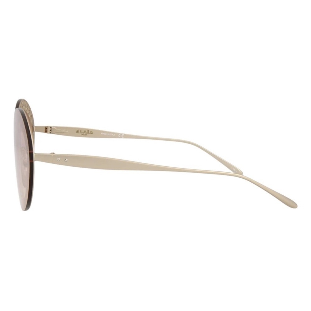 Azzedine Alaïa AA0027S Rose Gold Perforated Laser Cut Cat Eye Sunglasses - Picture 4 of 5